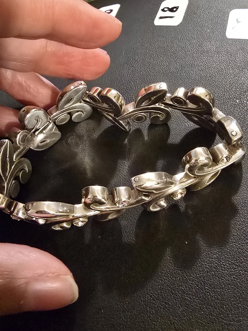 Brighton crystal leaf vine link bracelet.